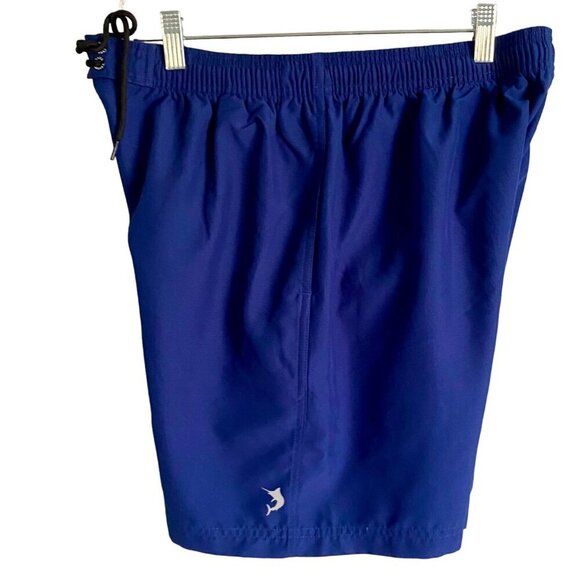 Reel Legends Performance Outfitters Solid Blue Swim Trunks Men's Medium NEW - Picture 2 of 5